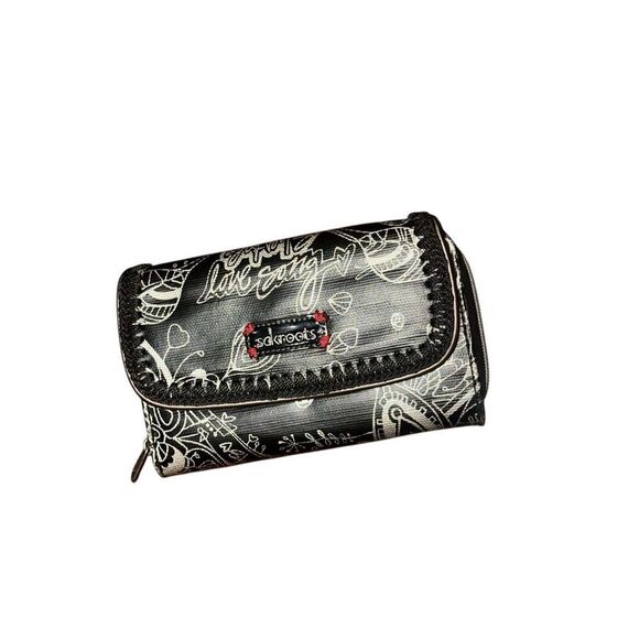 BEAUTIFUL Sakroots bag Wallet Clutch Organizer Coated Canvas Metallic Songbird B - Picture 1 of 11